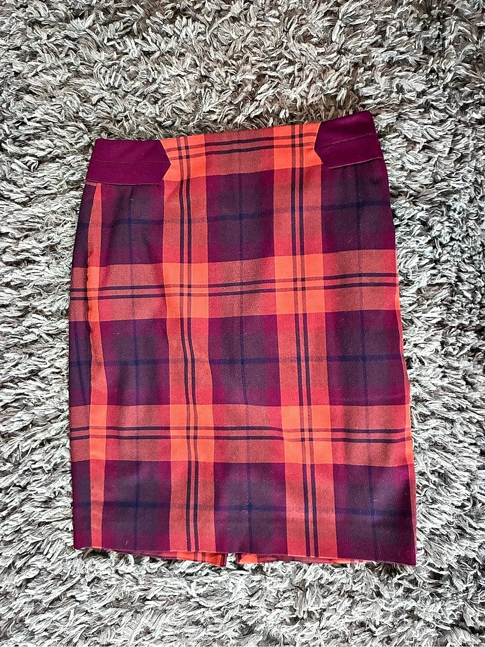 The Limited Plaid Mini Skirt in Red & Purple
